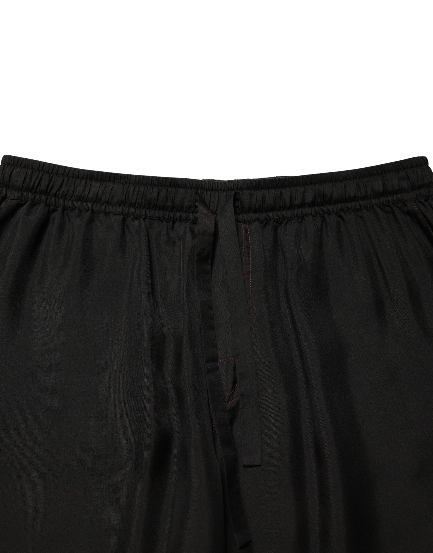 Dolce & Gabbana Black Silk Drawstring Men Bermuda Shorts