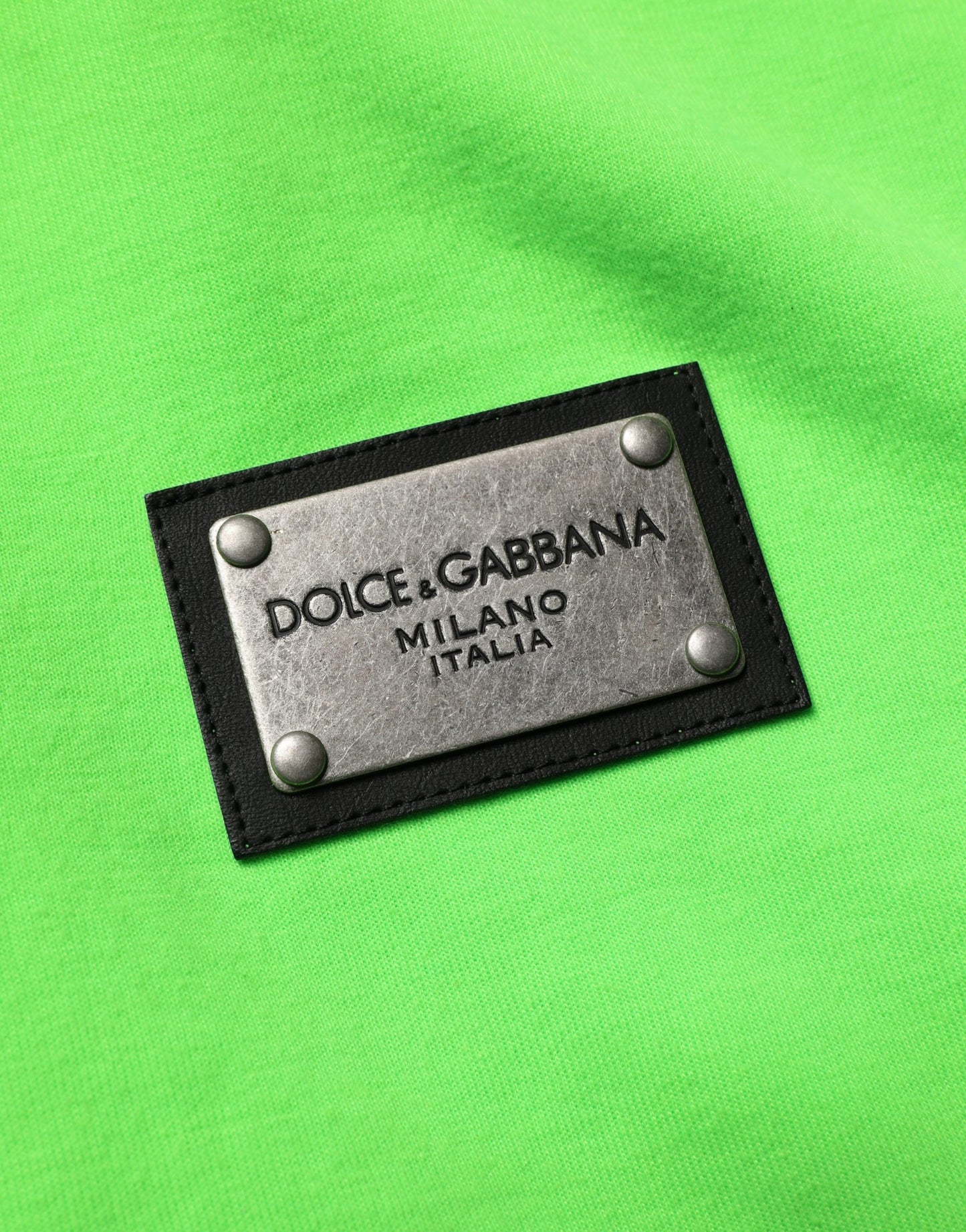 Dolce & Gabbana Green FullZip Fleece HoodedSweatshirt Sweater