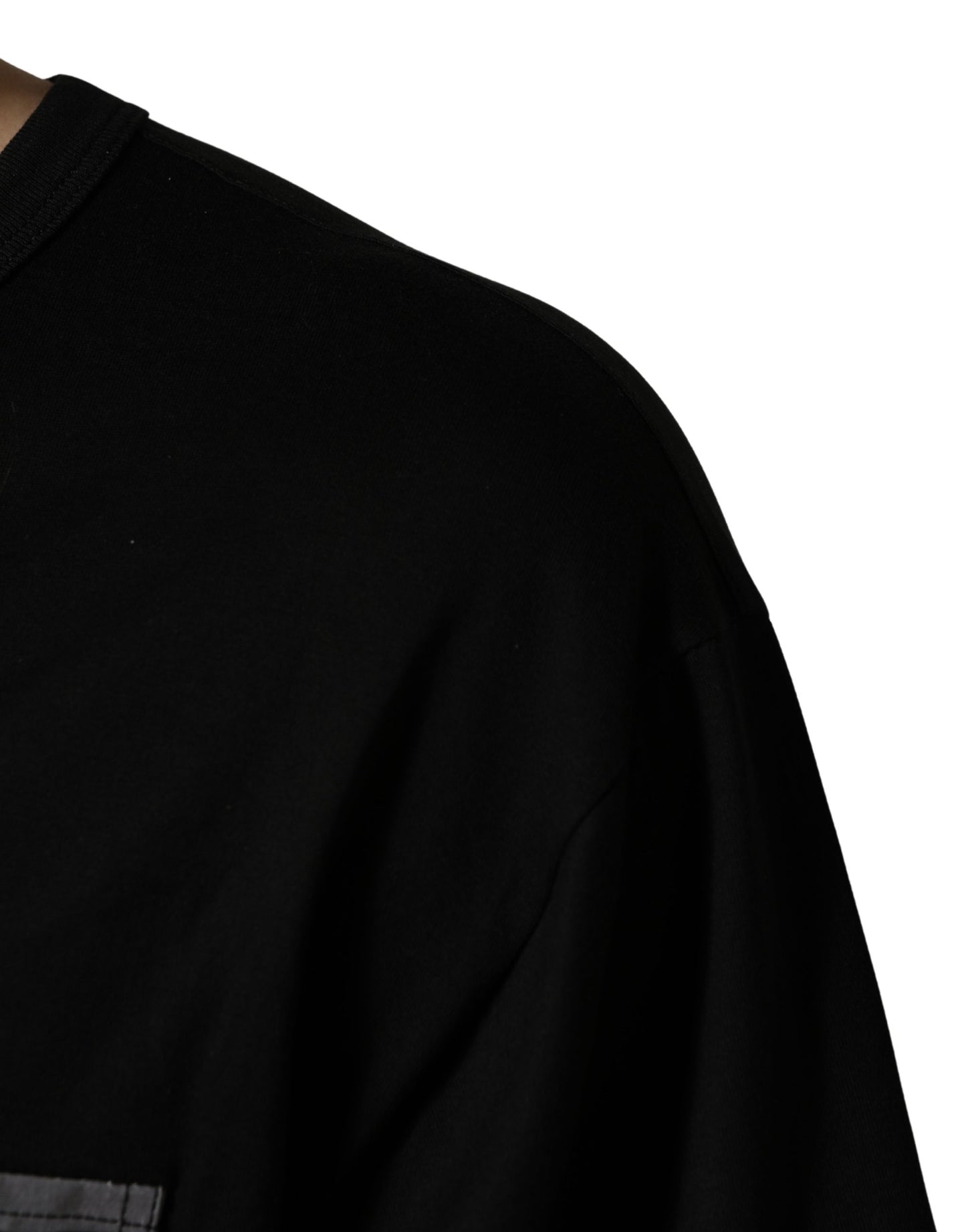 Camiseta oversize negra de camuflaje con bolsillo de Dolce & Gabbana