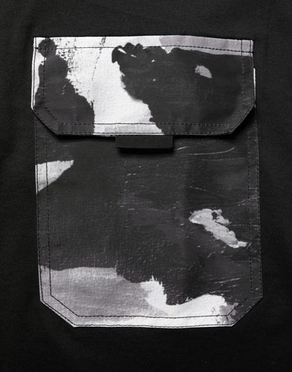 Camiseta oversize negra de camuflaje con bolsillo de Dolce & Gabbana