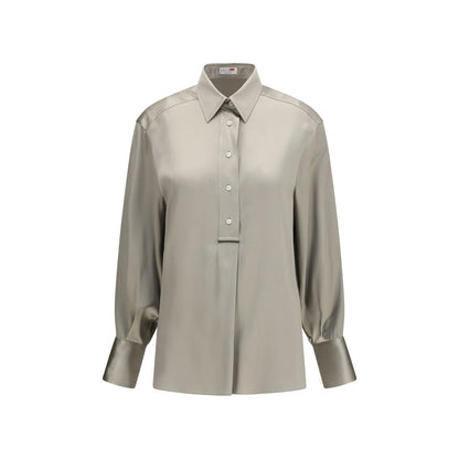 Brunello Cucinelli Bicolor Silk Shirt
