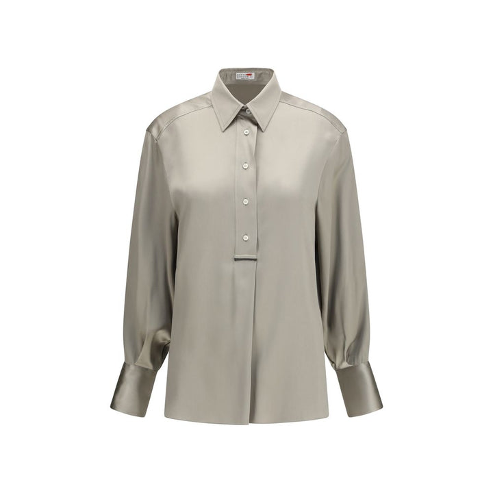 Brunello Cucinelli Bicolor Silk Shirt