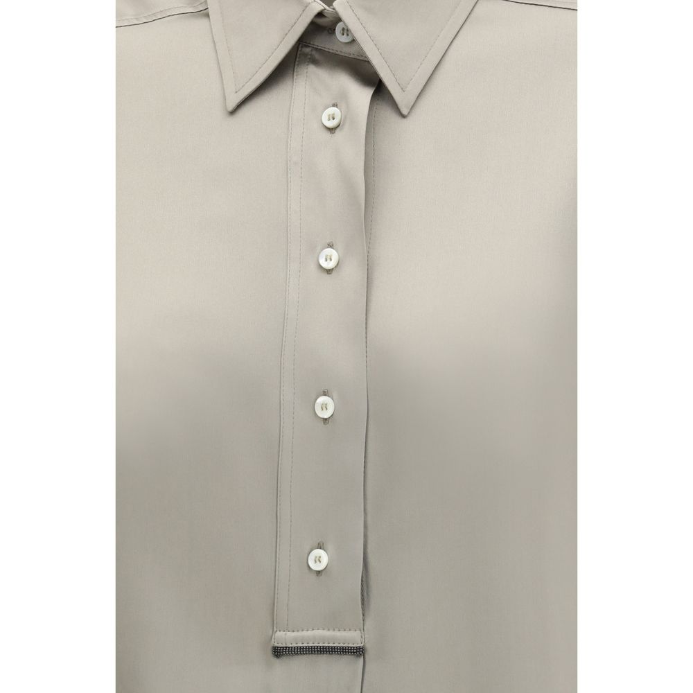 Brunello Cucinelli Bicolor Silk Shirt
