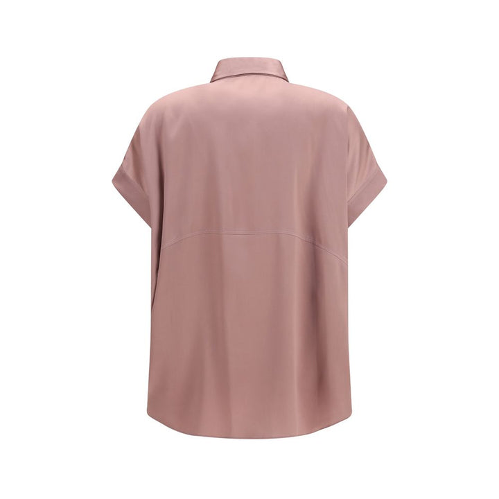 Brunello Cucinelli Multicolor Silk Shortsleeve Shirt