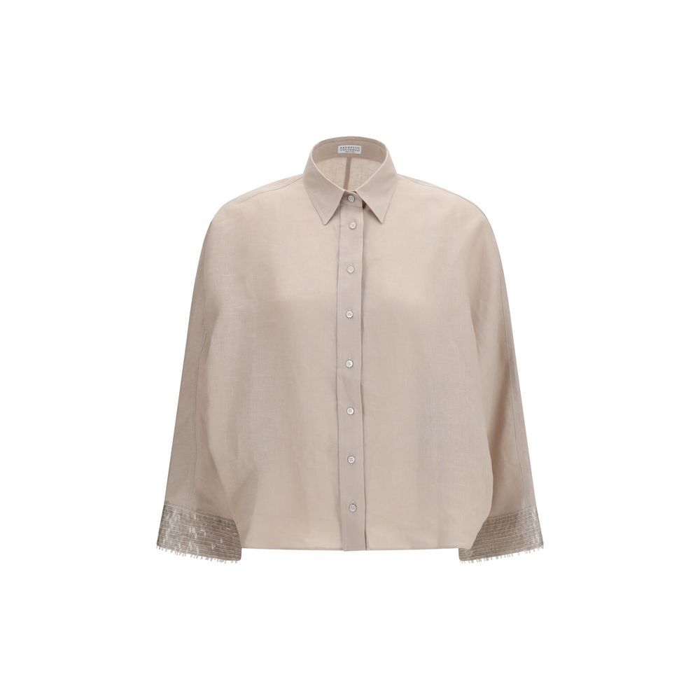Brunello Cucinelli Beige Linen Shirt