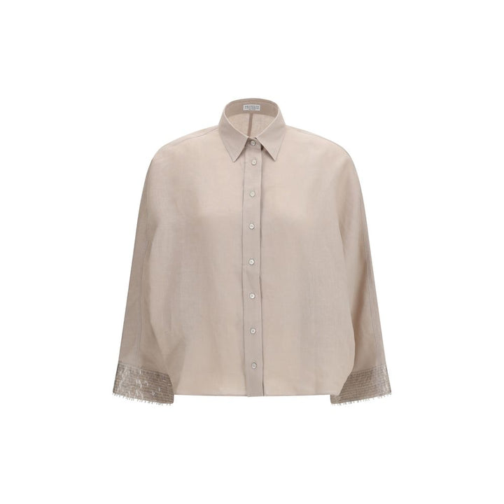 Brunello Cucinelli Beige Linen Shirt
