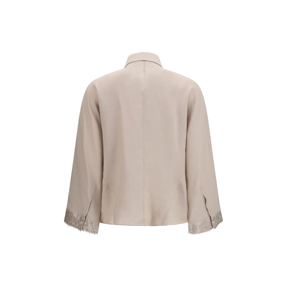 Brunello Cucinelli Beige Linen Shirt
