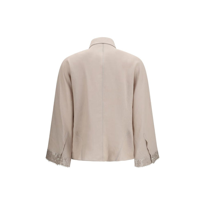 Brunello Cucinelli Beige Linen Shirt