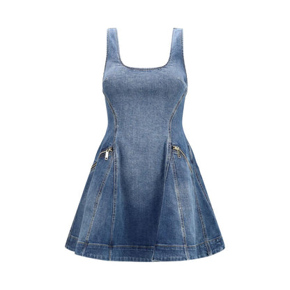 Self-Portrait Blue Cotton Casual Dress