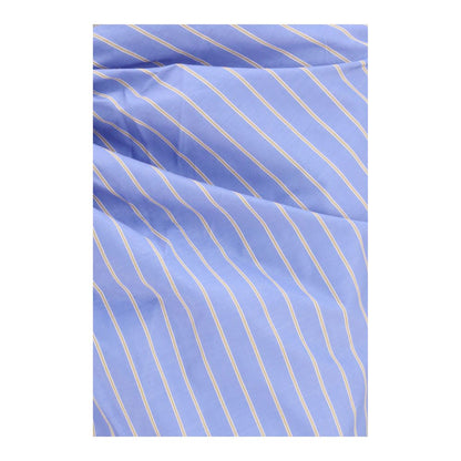 The Andamane Blue Cotton Midi Skirt