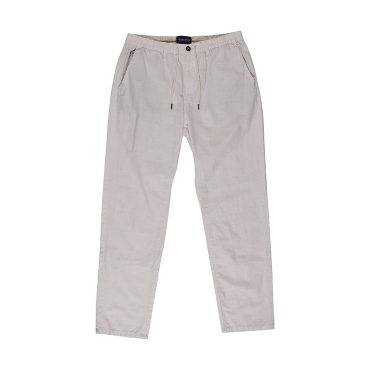 Smiling London Beige Cotton Casual Pants
