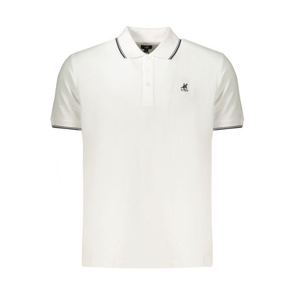 U.S. Grand White Cotton Men's Polo Shirt