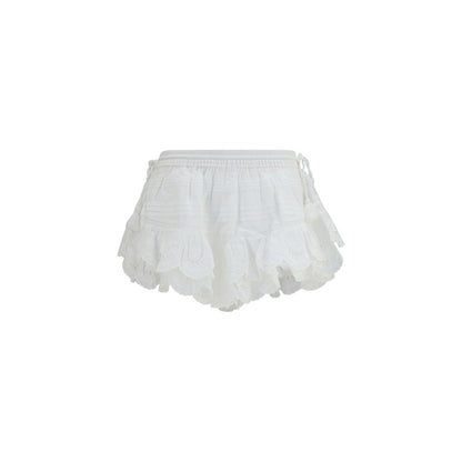 Isabel Marant Étoile White Cotton Bermuda Shorts