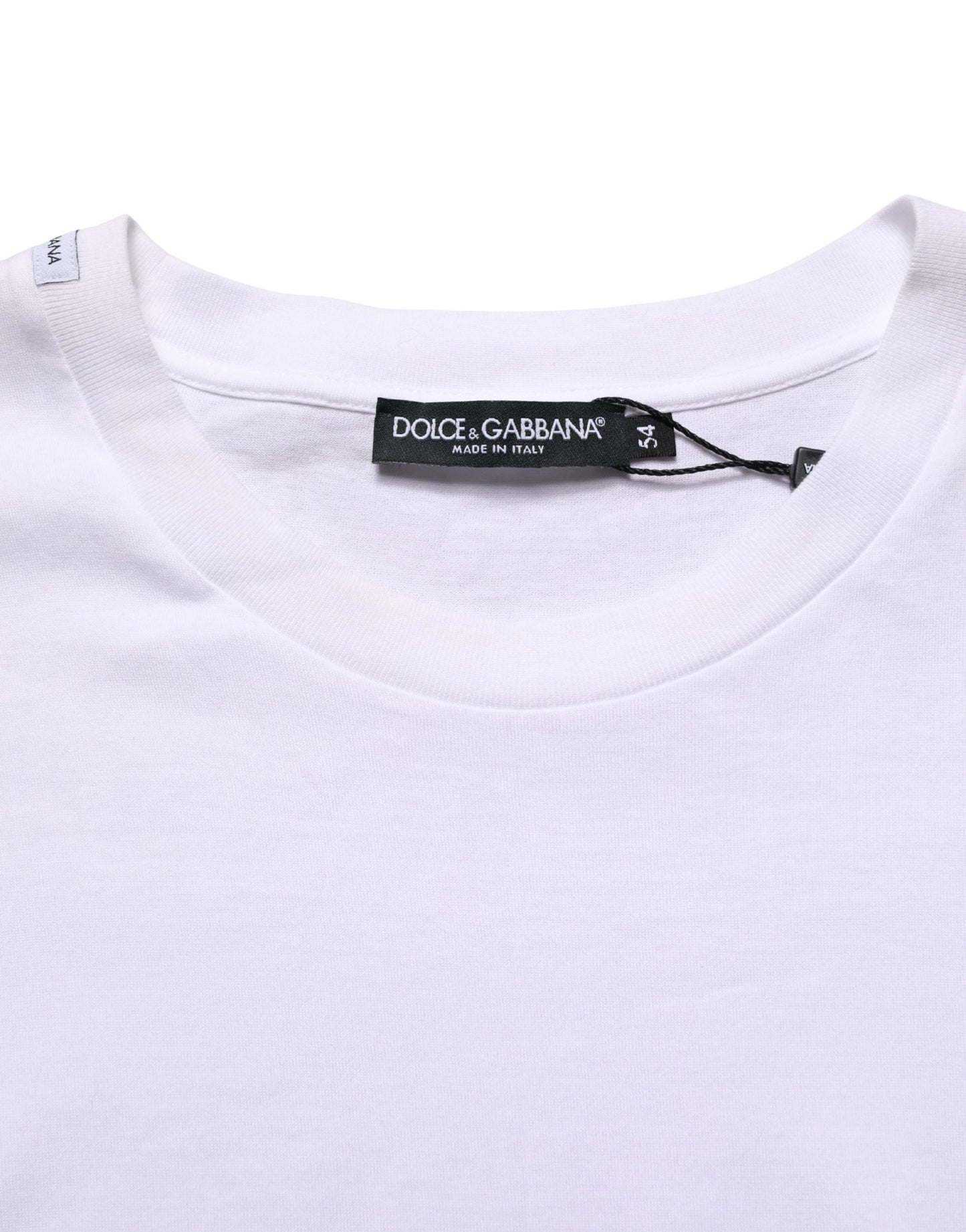 Camiseta de cuello redondo de algodón oversize blanca de Dolce & Gabbana para hombre