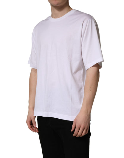 Camiseta de cuello redondo de algodón oversize blanca de Dolce & Gabbana para hombre