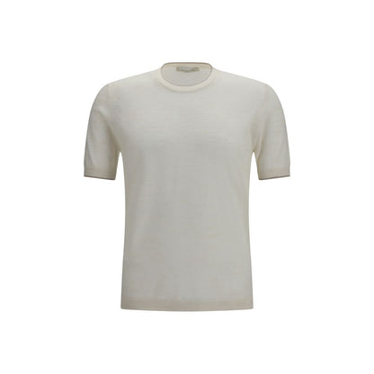 Brooksfield White Linen Shortsleeve Shirt