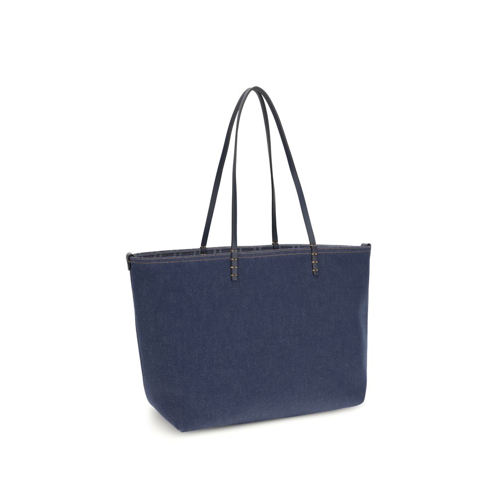 Bolso de hombro Fendi de algodón azul