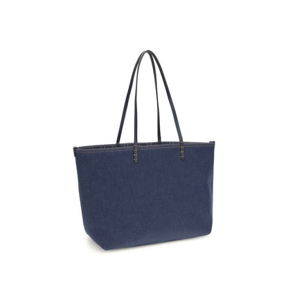 Bolso de hombro Fendi de algodón azul