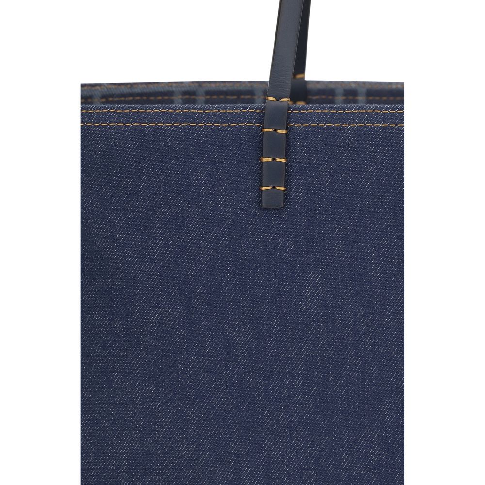Bolso de hombro Fendi de algodón azul
