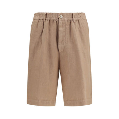 Brunello Cucinelli Brown Linen Bermuda Shorts