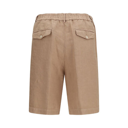 Brunello Cucinelli Brown Linen Bermuda Shorts