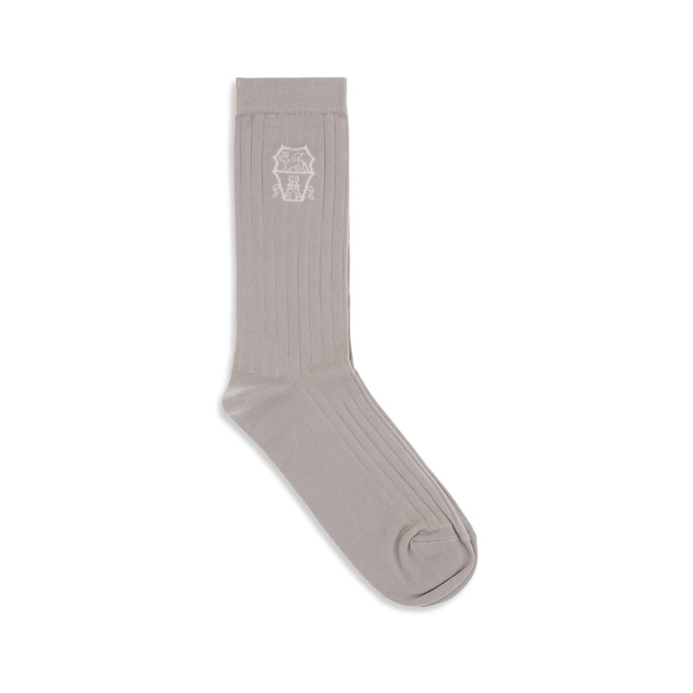 Calcetines de algodón beige Brunello Cucinelli