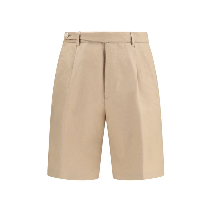 Brunello Cucinelli Beige Cotton Bermuda Shorts