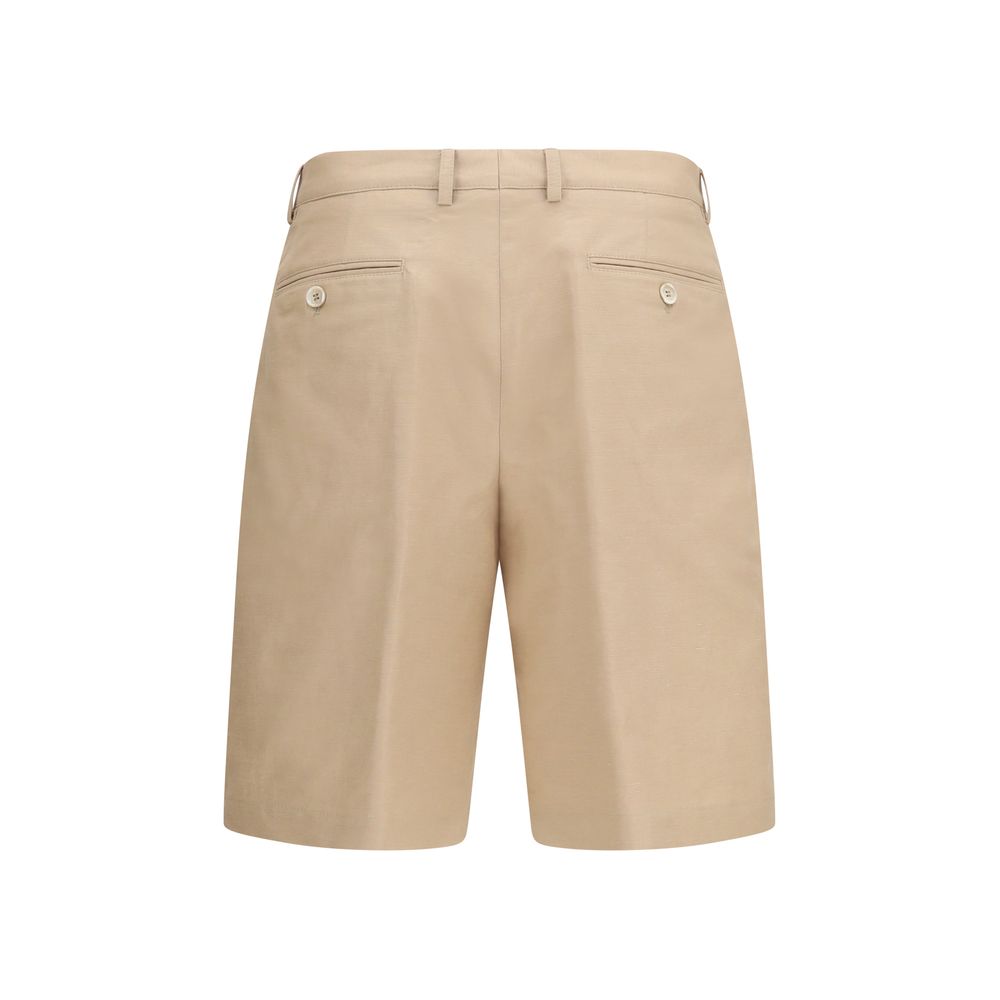 Brunello Cucinelli Beige Cotton Bermuda Shorts