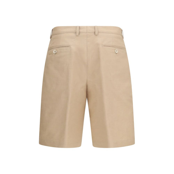 Brunello Cucinelli Beige Cotton Bermuda Shorts