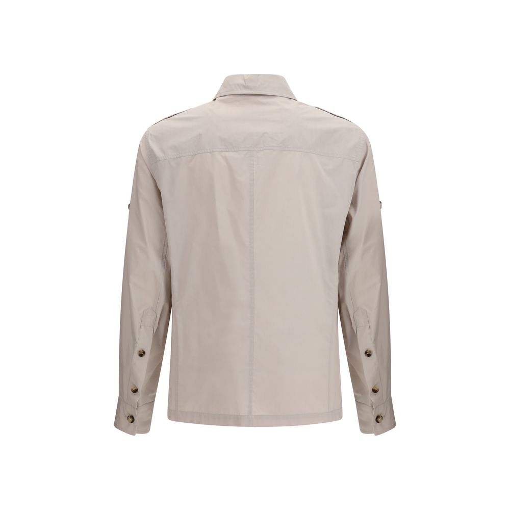 Abrigo beige de algodón Brunello Cucinelli