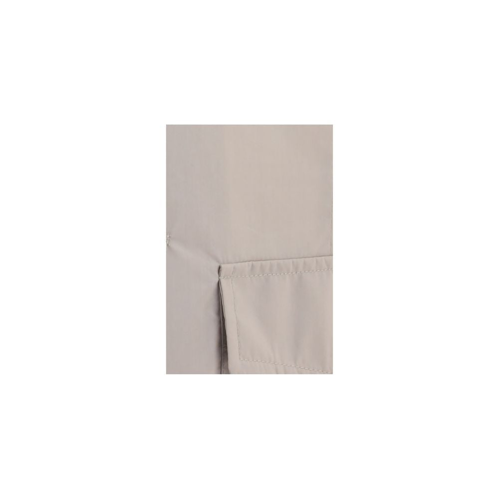 Abrigo beige de algodón Brunello Cucinelli