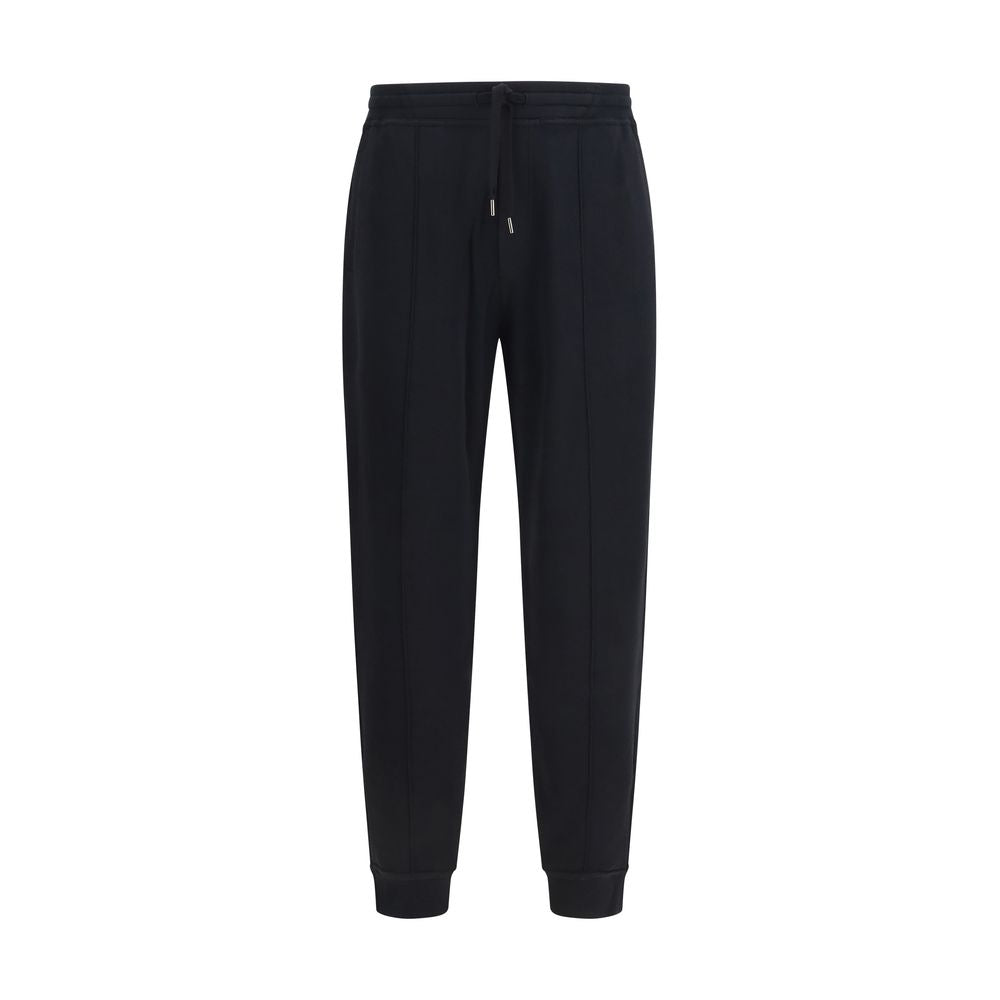 Brunello Cucinelli Joggers en coton noir (Pantalon d'entraînement)