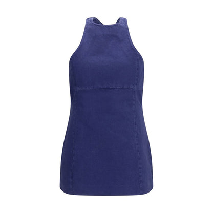 Miu Miu Blue Cotton Casual Dress