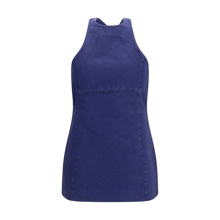 Miu Miu Blue Cotton Casual Dress