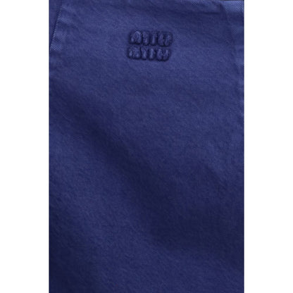 Miu Miu Blue Cotton Casual Dress