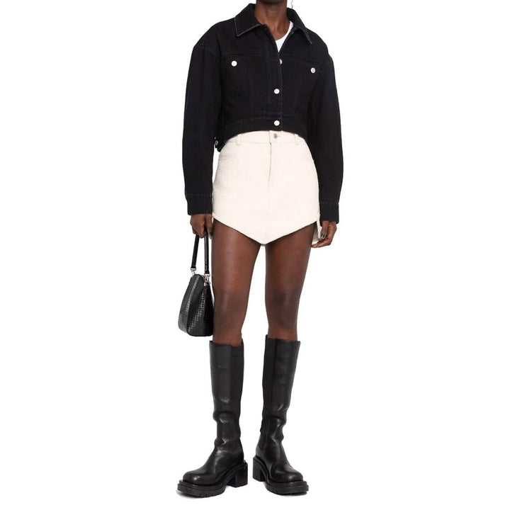 Alexander McQueen Chaqueta vaquera de algodón negro