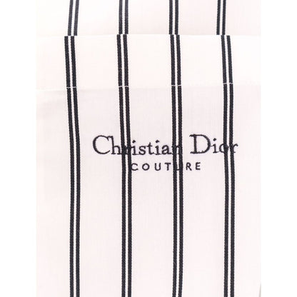 Chemise à motif en coton blanc Dior