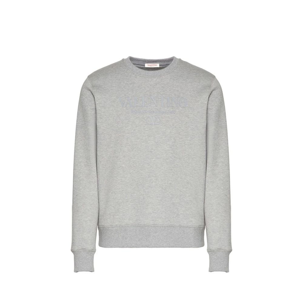 Valentino Gray Cotton Sweatshirt