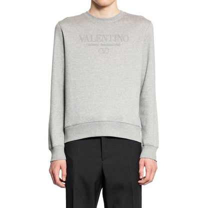 Valentino Gray Cotton Sweatshirt