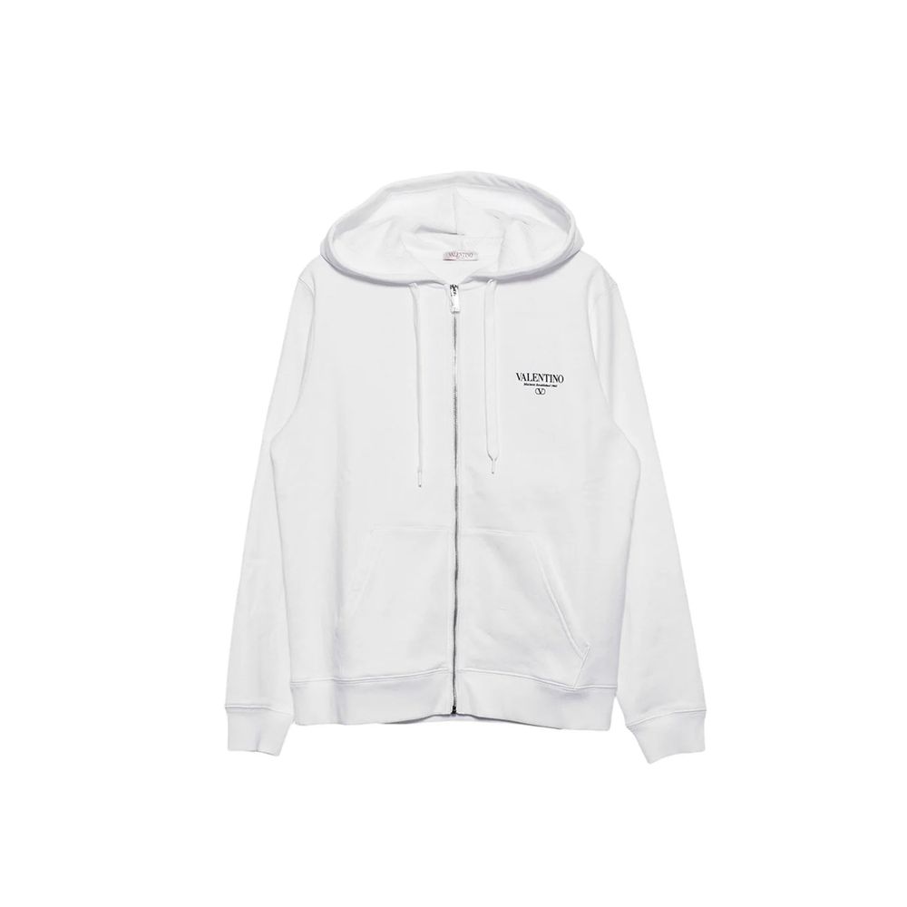 Valentino White Cotton Sweatshirt