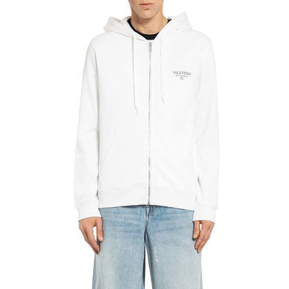 Valentino White Cotton Sweatshirt