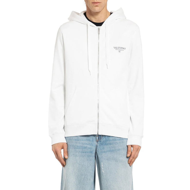 Valentino White Cotton Sweatshirt