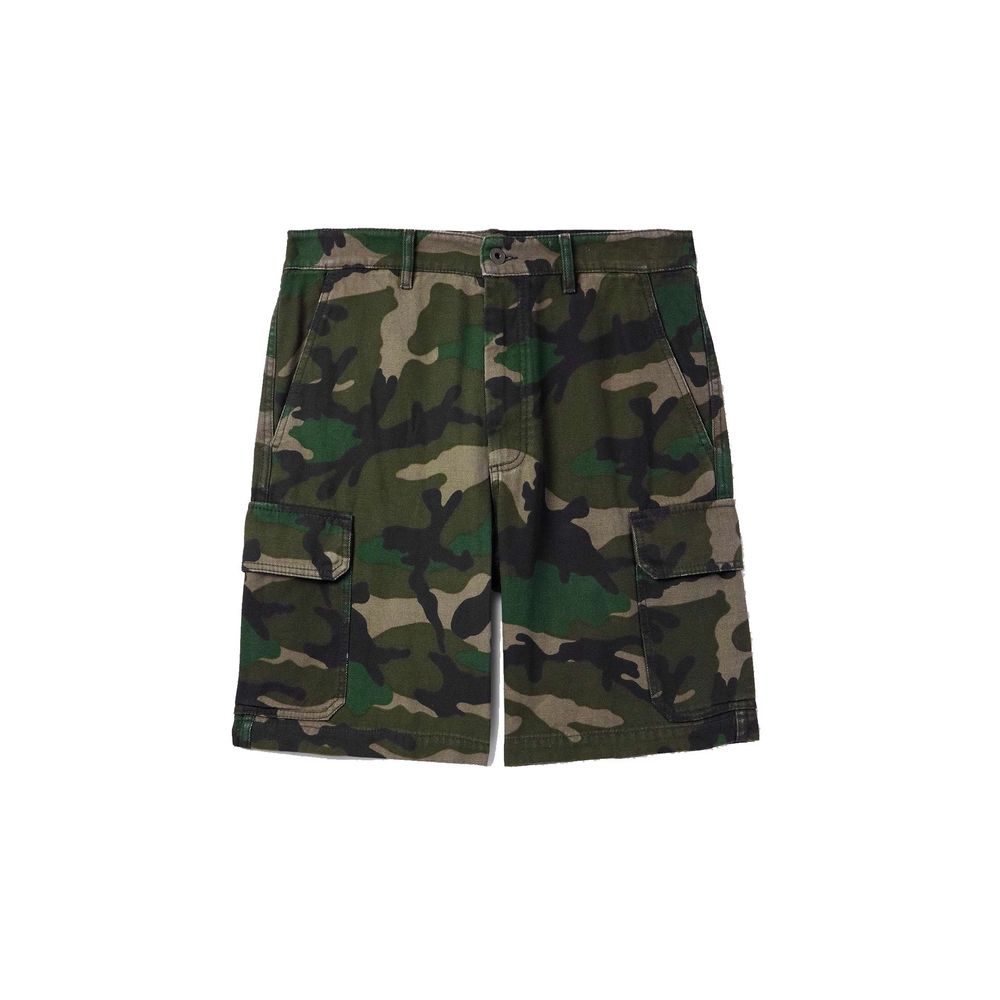 Valentino Bicolor Cotton Cargo Shorts