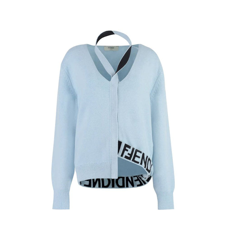 Cárdigan Fendi azul de cachemir