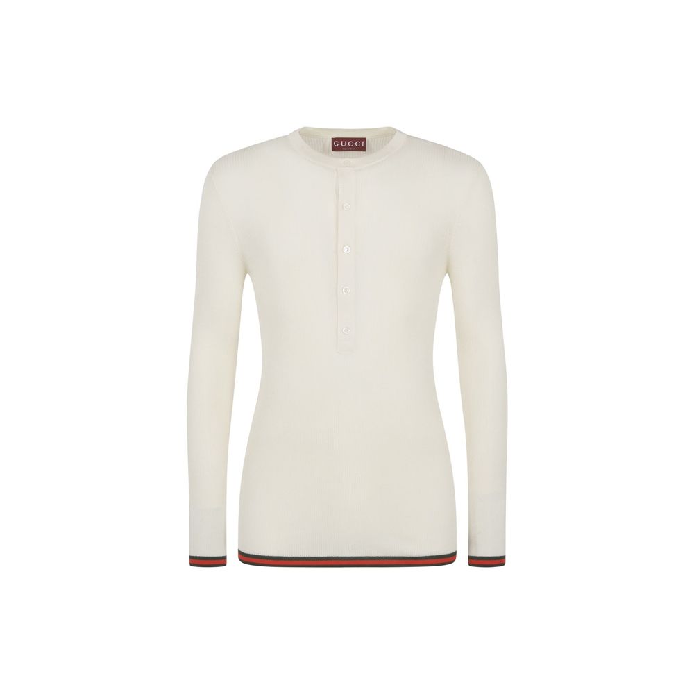 Camiseta de seda blanca Gucci