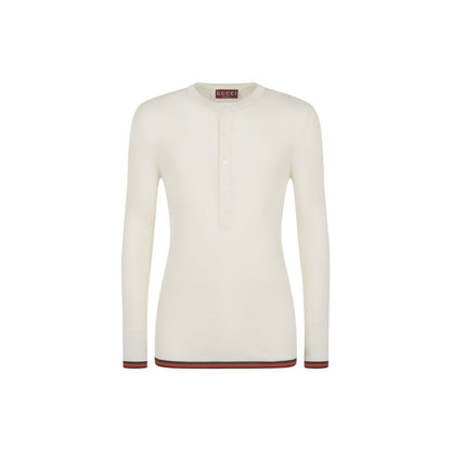 Camiseta de seda blanca Gucci