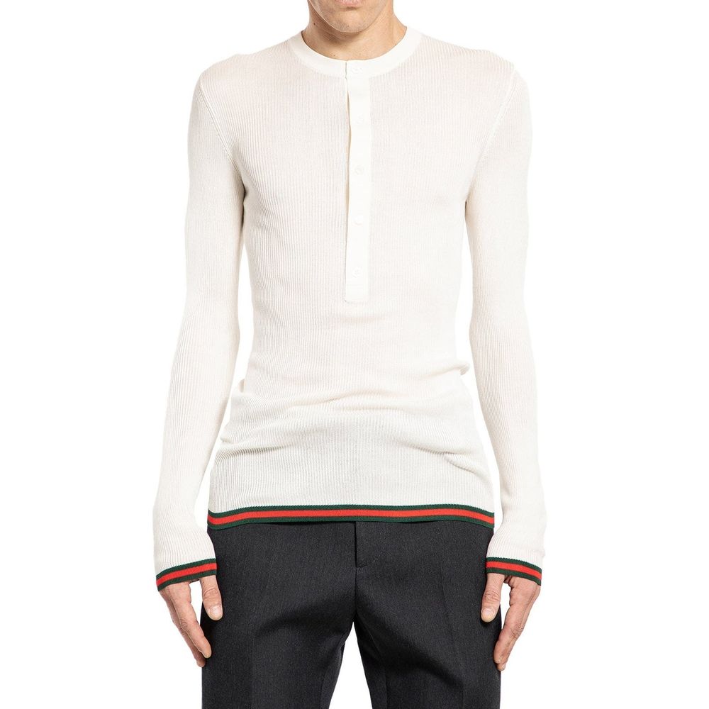 Camiseta de seda blanca Gucci