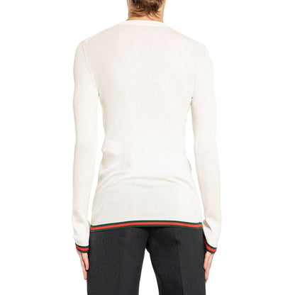 Camiseta de seda blanca Gucci