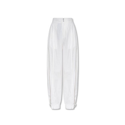 Pantalones casuales de algodón blanco de Bottega Veneta