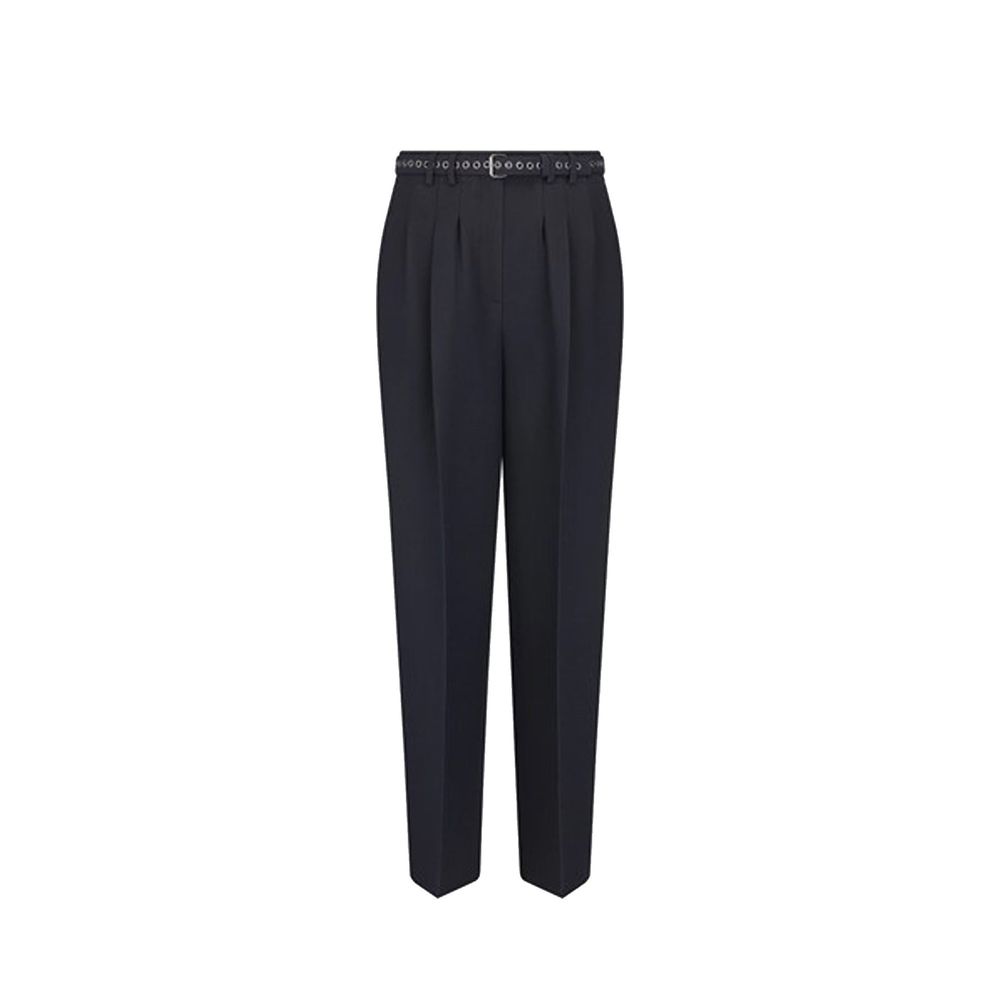 Pantalones informales de lana negra Dior